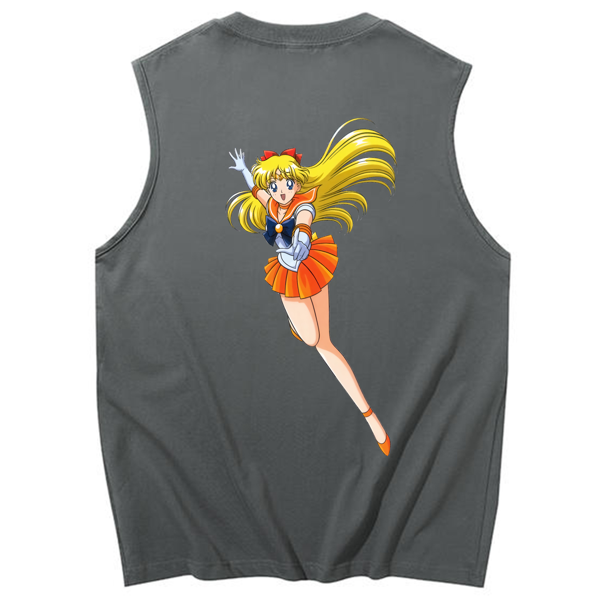 （画像用） 美少女戦士セーラームーン 愛野 美奈子 あいの みなこ Sailor Moon Aino Minako コットン100％タンクトップ（背面プリント）